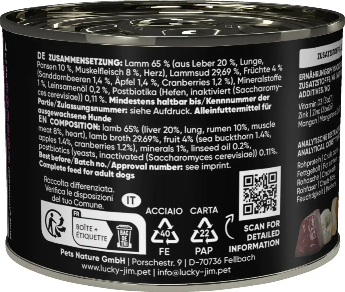 Bild 4 von Lucky Jim Hundenassfutter Mini Mono Lamm, 200 g