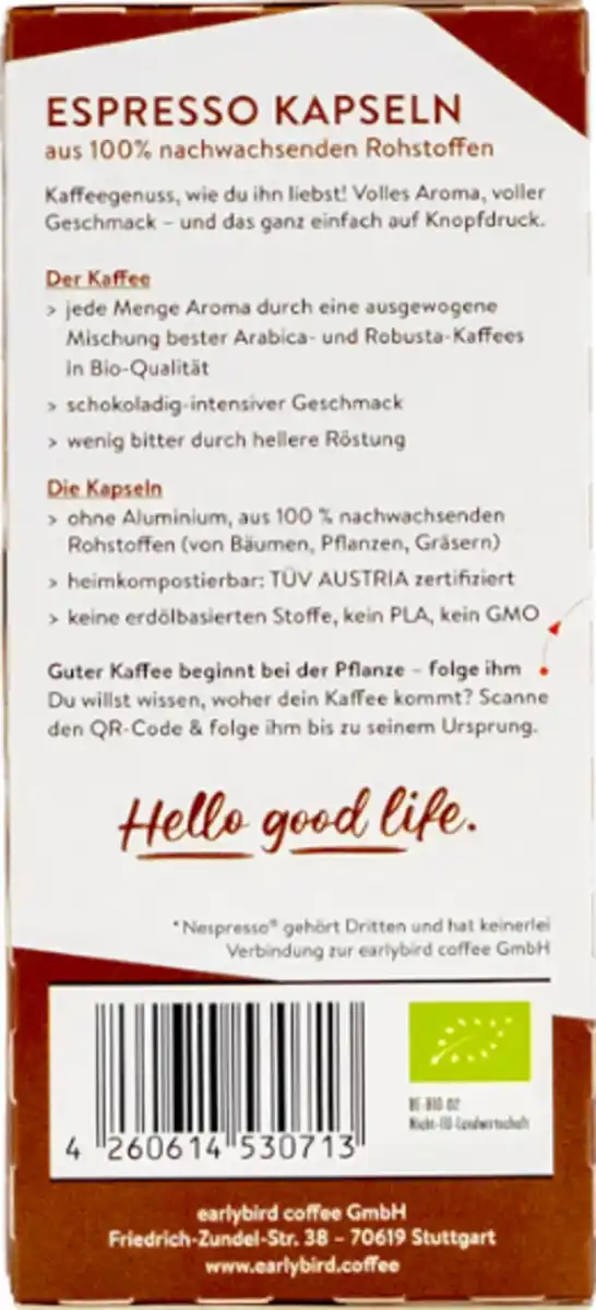 Bild 2 von earlybird coffee Bio Espresso, 52 g