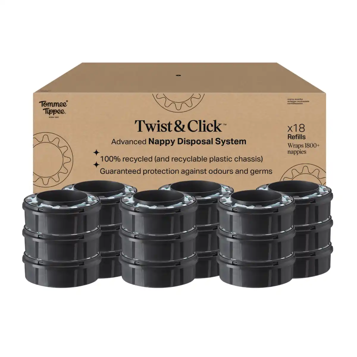 Bild 2 von tommee tippee Nachfüllkassetten für Twist & Click Windeleimer