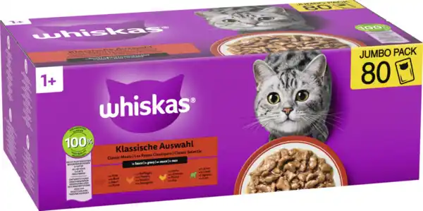 Bild 2 von Whiskas Klassische Auswahl in Sauce Jumbo Pack, 6.800 g