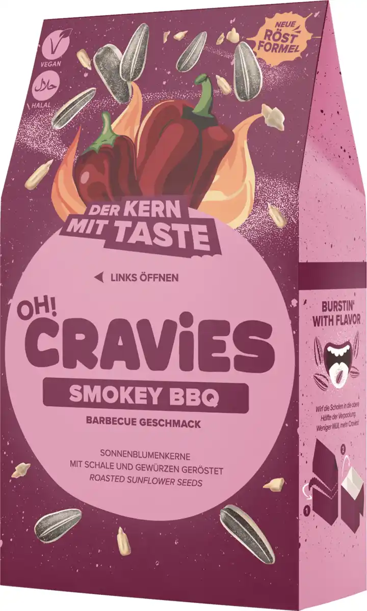 Bild 2 von OH!CRAViES Sonnenblumenkerne - Smokey BBQ, 60 g