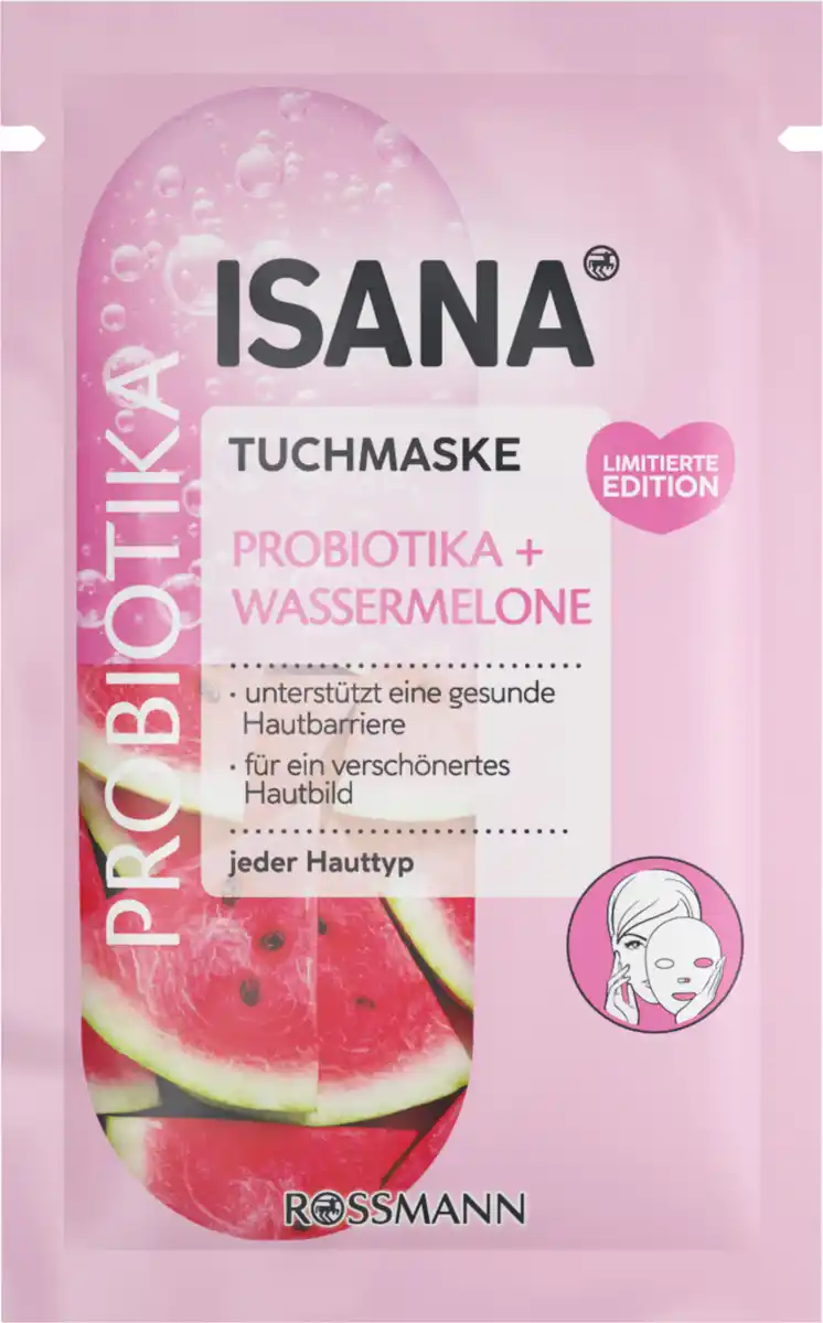 Bild 1 von ISANA Tuchmaske Probiotika + Wassermelone