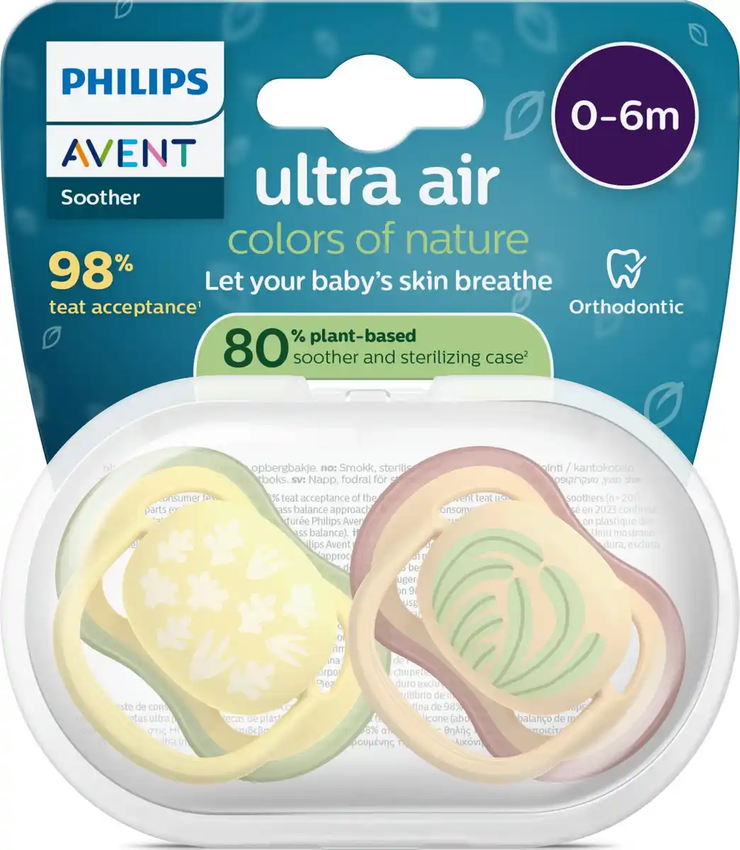Bild 1 von PHILIPS AVENT ultra air Schnuller Blätter & Gras 0-6 Monate