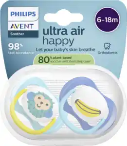 PHILIPS AVENT ultra air Schnuller Affe & Banane 6-18 Monate