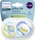 Bild 1 von PHILIPS AVENT ultra air Schnuller Affe & Banane 6-18 Monate