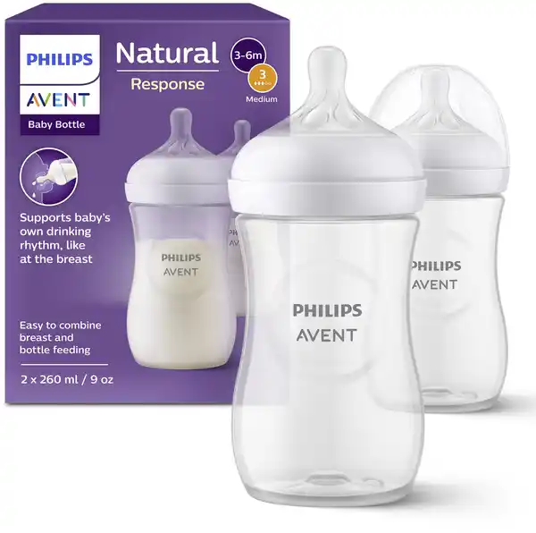 Bild 3 von PHILIPS AVENT Natural Response Flaschen 2er Pack SCY90302 3-6 Monate