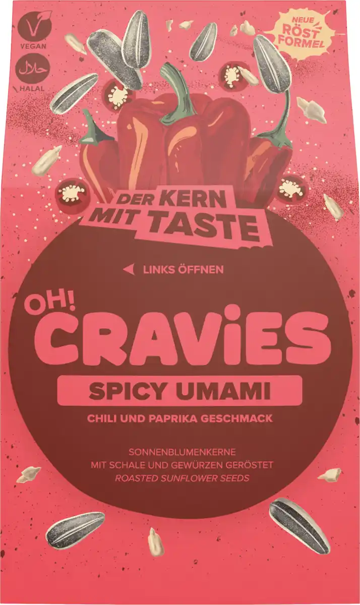 Bild 1 von OH!CRAViES Sonnenblumenkerne - Spicy Umami, 60 g
