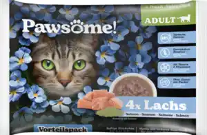 Pawsome Nassfutter Adult Lachs Vorteilspack, 340 g