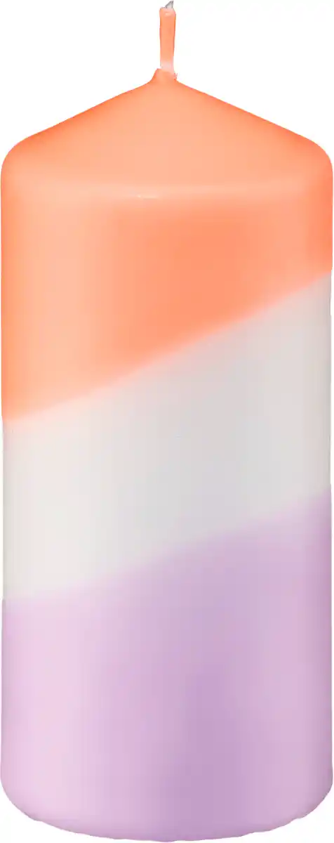 Bild 1 von Profissimo Stumpenkerze gedippte lila/orange, 1 St