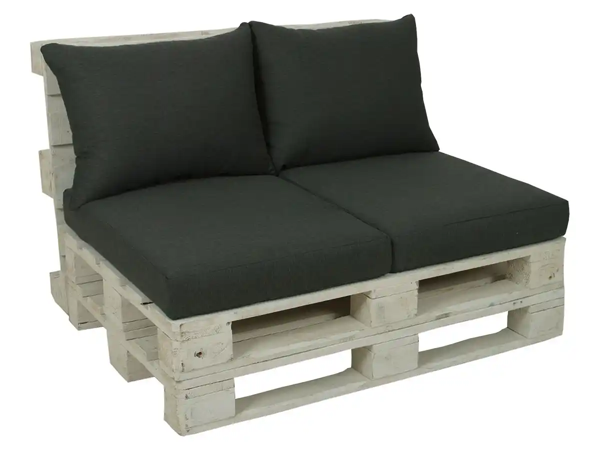 Bild 1 von GO-DE TEXTIL Loungemöbel Paletten-Kissen Lounge Kissen 2-teilig wasserabweisend (Anthrazit)