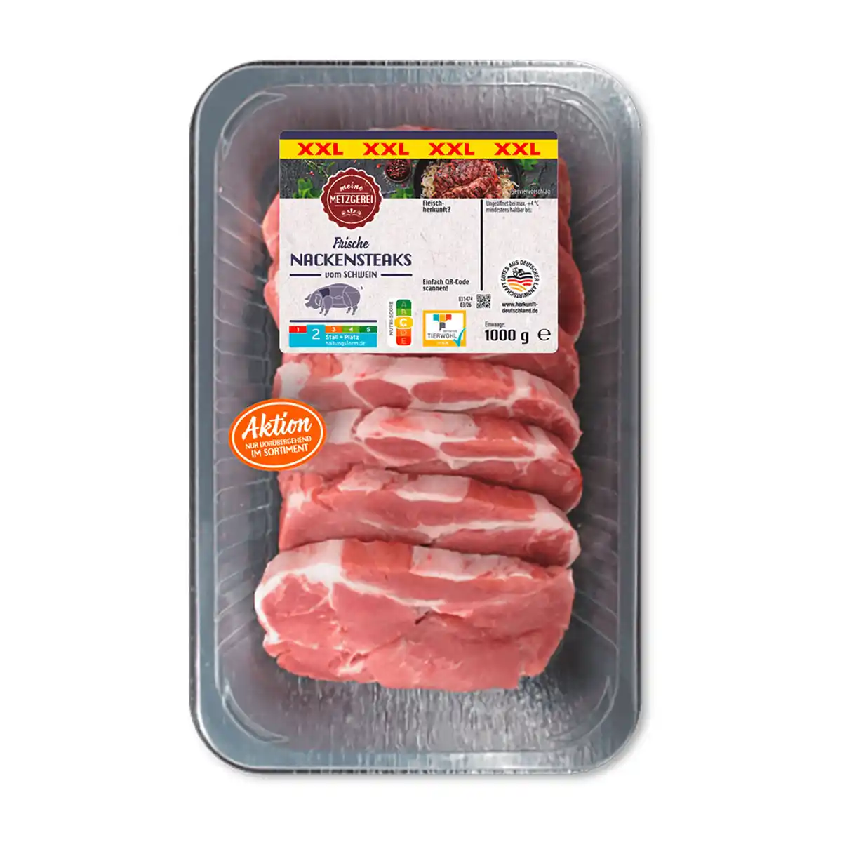 Bild 1 von MEINE METZGEREI Schweine-Nackensteaks XXL