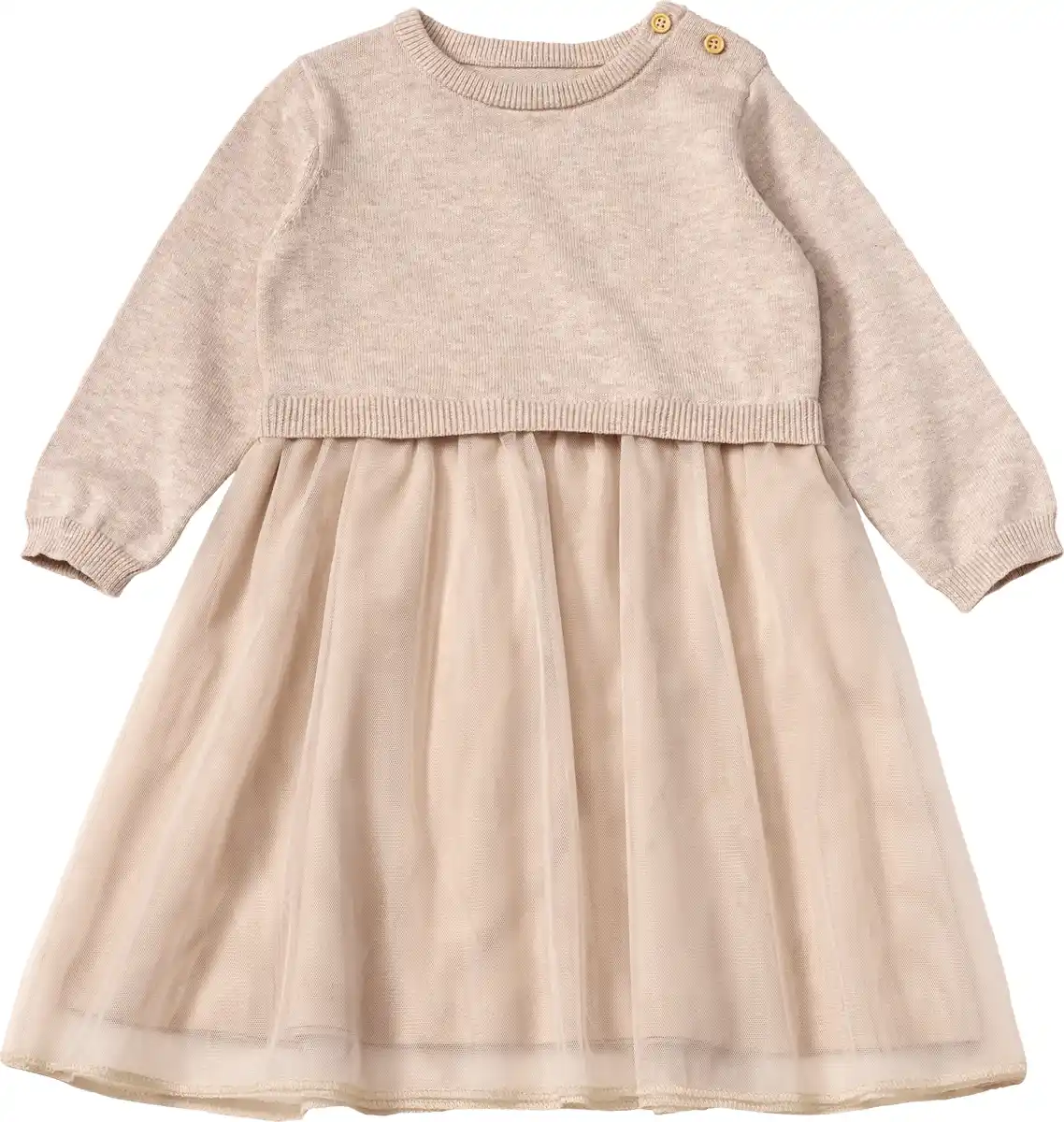 Bild 1 von ALANA Strickkleid mit Tüllrock, beige, Gr. 86, 1 St