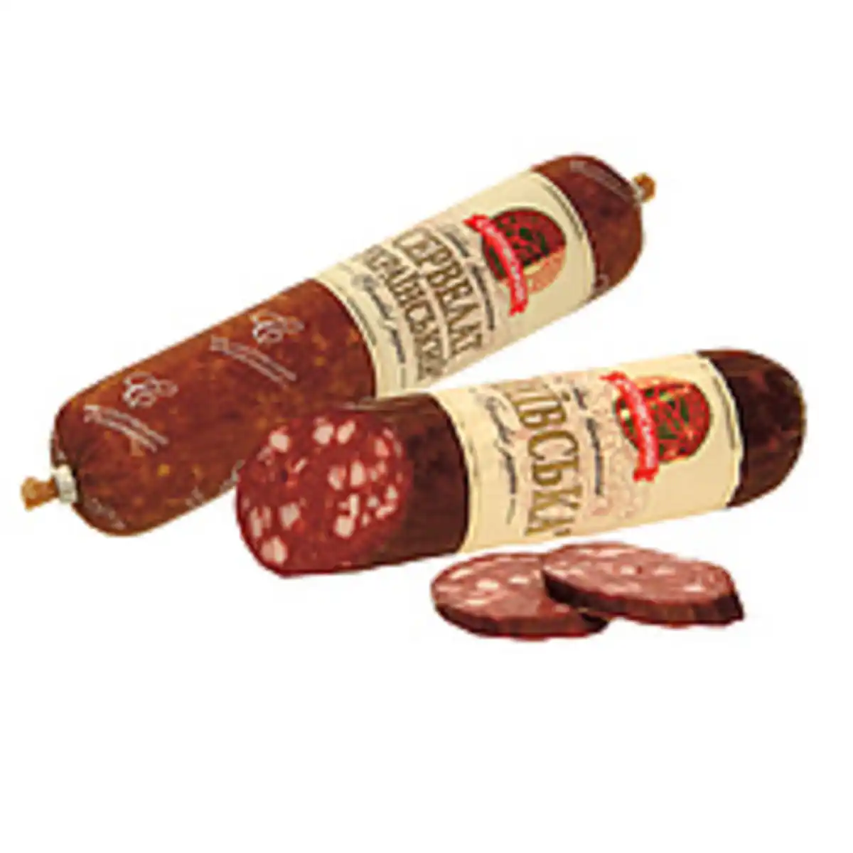 Bild 1 von Geräucherte Brühwurst aus Schweinefleisch "Kijowska" ukraini...
