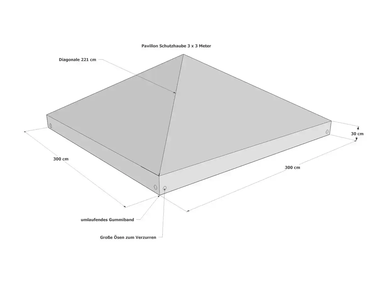 Bild 1 von GRASEKAMP Schutzhaube Pavillon (3x3m)