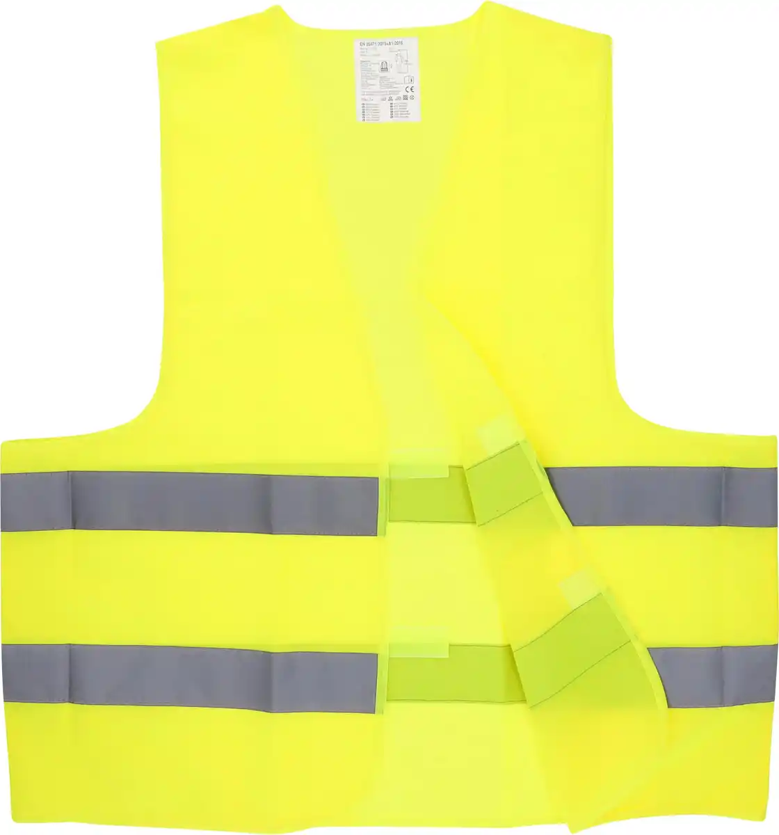 Bild 1 von Unitec Warnweste universal gelb für Erwachsene DIN EN ISO 20471