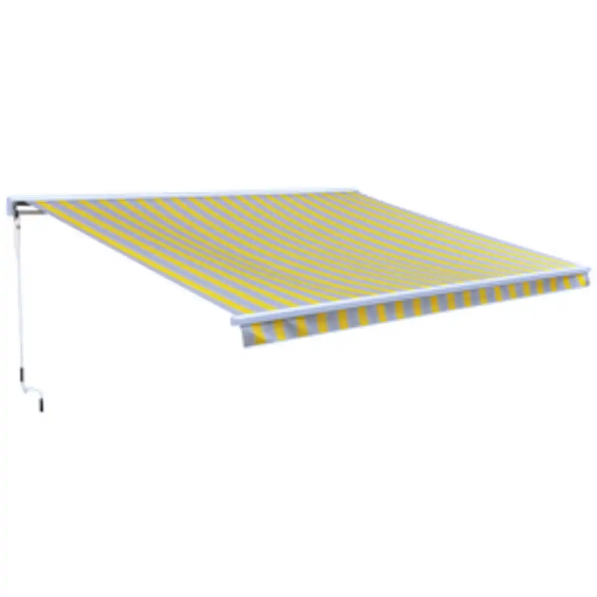 Bild 2 von CASAYA Hülsenmarkise, BxT: 400 x 300 cm, weiss/gelb/grau/anthrazit gestreift