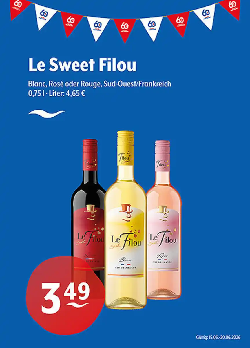 Bild 1 von Le Sweet Filou Blanc, Rosé oder RougeSud-Oest/Frankreich