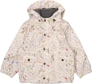 Mikk-Line Regenjacke gefüttert mit Schmetterling-Muster, beige, Gr. 98/104, 1 St