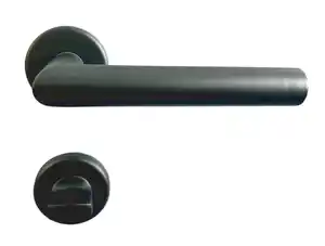TrendLine WC-Türgriff-Garnitur BB Edelstahl schwarz Ø 49,1 mm