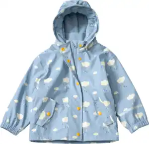PUSBLU Regenjacke mit Futter & Wolken-Muster, blau, Gr. 86/92, 1 St
