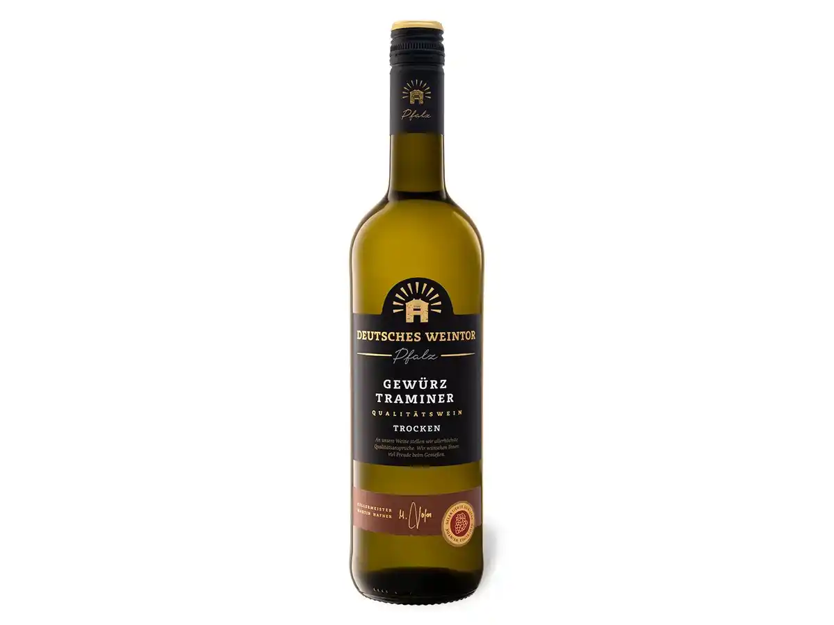 Bild 1 von DEUTSCHES WEINTOR Gewürztraminer Pfalz QbA trocken, Weißwein 2024