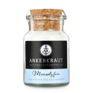 ANKERKRAUT Gewürzkräutermischung, Meersalz 170g Korkenglas fein