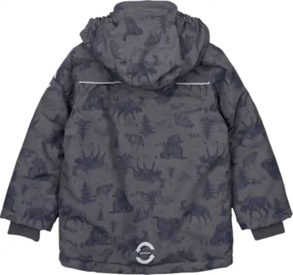 Bild 2 von Mikk-Line Schneejacke mit Fleece-Futter & Wald-Muster, grau, Gr. 98/104, 1 St