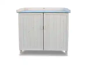 HABAU Gartentisch mit Unterschrank (Grau)