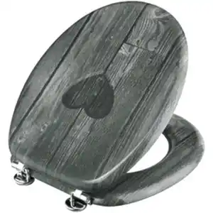 WELLWATER WC-Sitz »HERZ«, MDF, D-Form