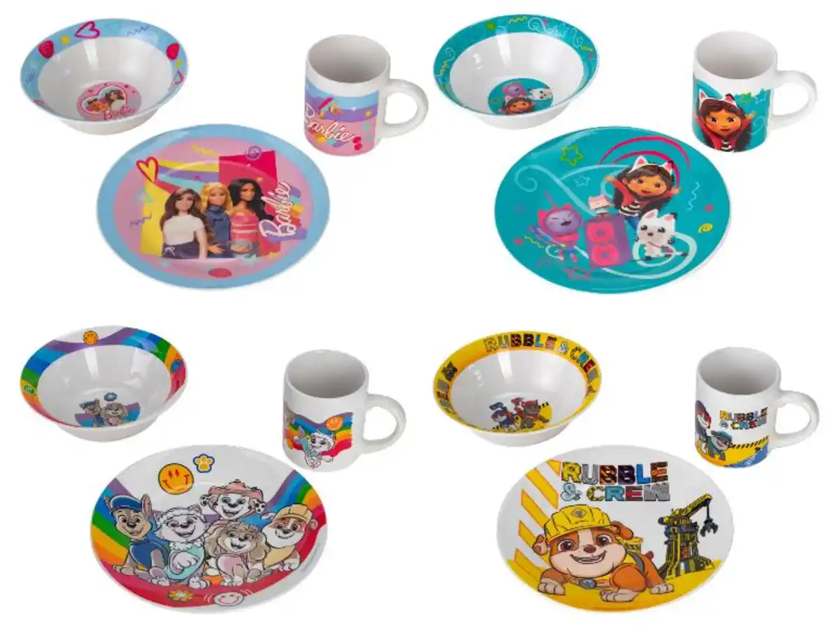 Bild 3 von Frühstücksset »Barbie / Gabby / Paw Patrol / Rubble + Crew«