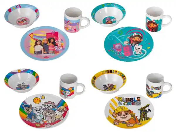 Bild 3 von Frühstücksset »Barbie / Gabby / Paw Patrol / Rubble + Crew«