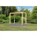 Bild 1 von KARIBU Pavillon »Cubus«, BxT: 320 x 160 cm, braun, Holzart: Fichte