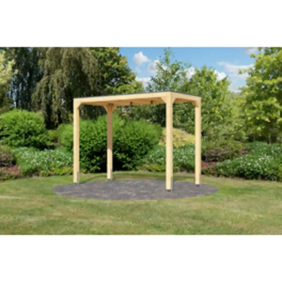 Bild 1 von KARIBU Pavillon »Cubus«, BxT: 320 x 160 cm, braun, Holzart: Fichte