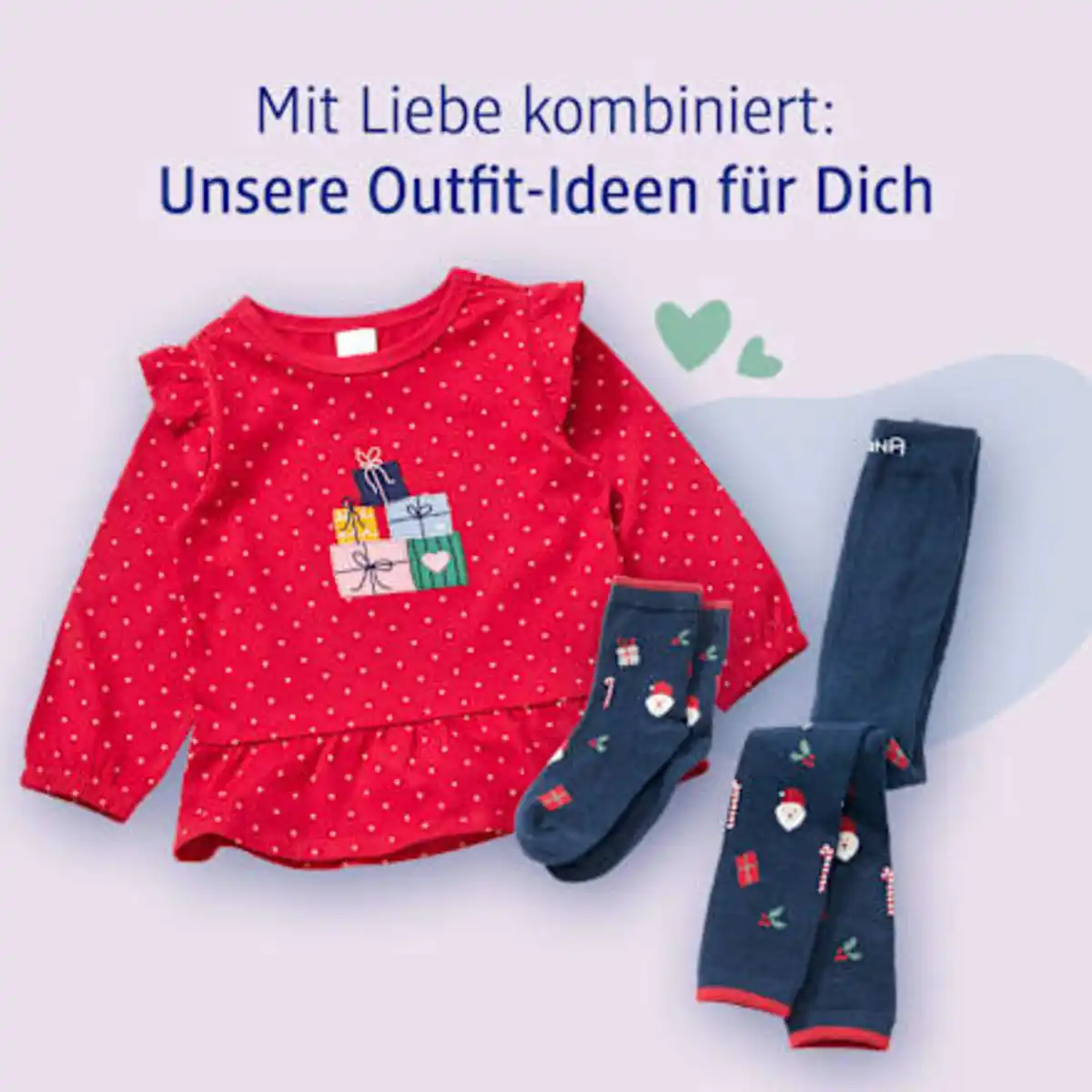 Bild 2 von ALANA Tunika mit Geschenk-Applikation & Punkte-Muster, rot, Gr. 98, 1 St
