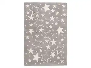 KAYOOM Kinder-Motivteppich (Sterne grau, 80cm x 150cm)