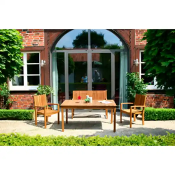 Bild 2 von GARDAMO Gartentisch »Falun«, mit Akazienholz-Tischplatte, BxTxH: 150 x 100 x 74 cm