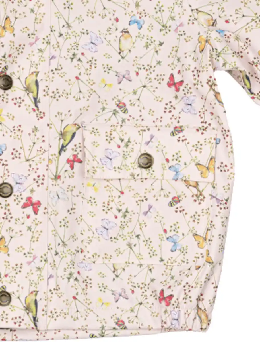 Bild 4 von Mikk-Line Regenjacke gefüttert mit Schmetterling-Muster, beige, Gr. 98/104, 1 St