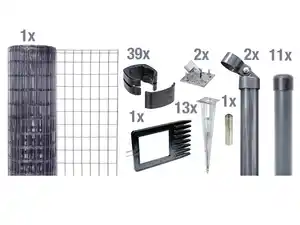ALBERTS Zaun-Set Fix-Clip Pro®, mit Bodenhülse (Anthrazit, 1000 mm)