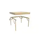 Bild 2 von KARIBU Pavillon »Cubus«, BxT: 320 x 160 cm, braun, Holzart: Fichte