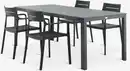 Bild 1 von MARIELYST L205 Tisch grau + 4 INGSTRUP Stuhl schwarz