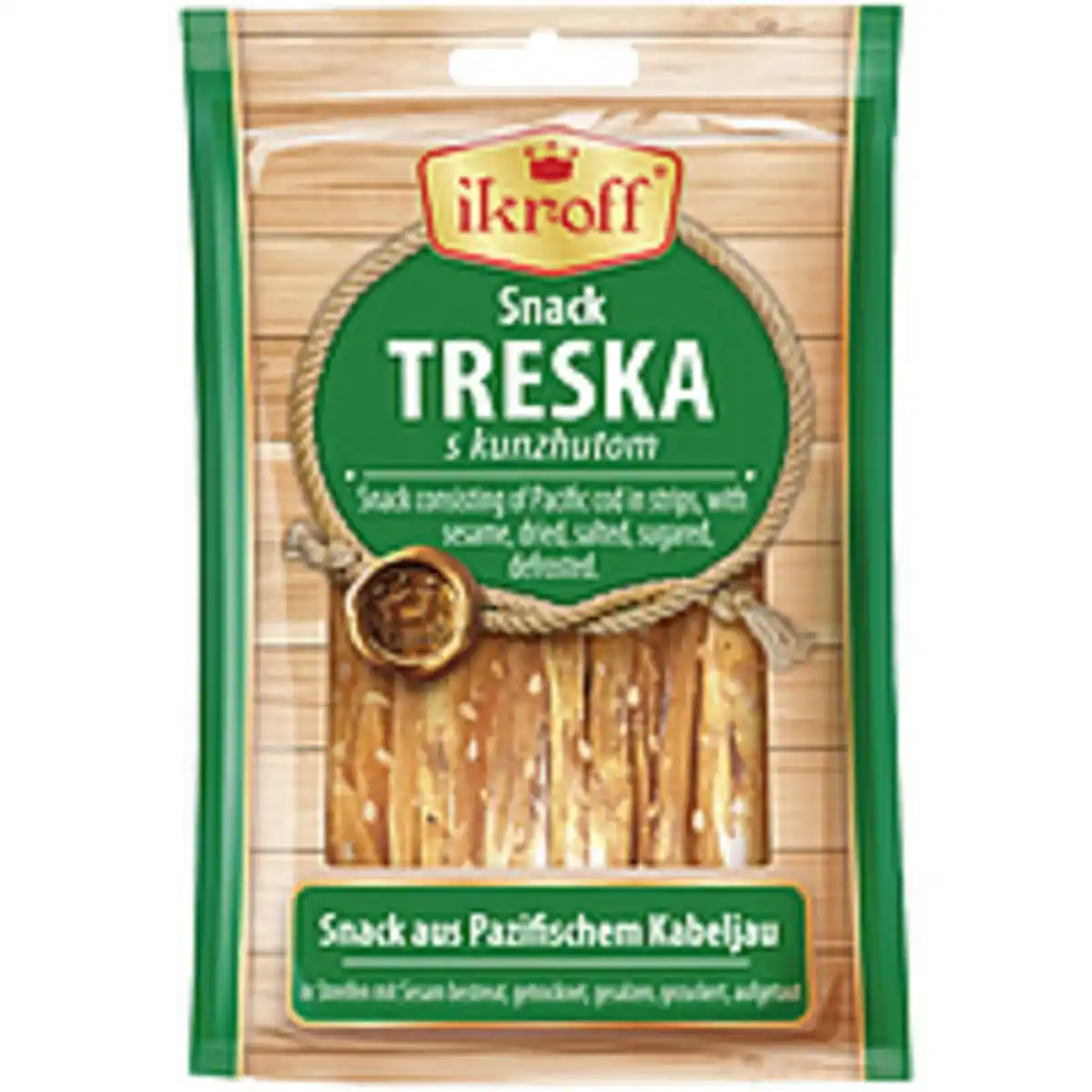 Bild 1 von "IKROFF" Snack aus Pazifischem Kabeljau in Streifen mit Sesa...
