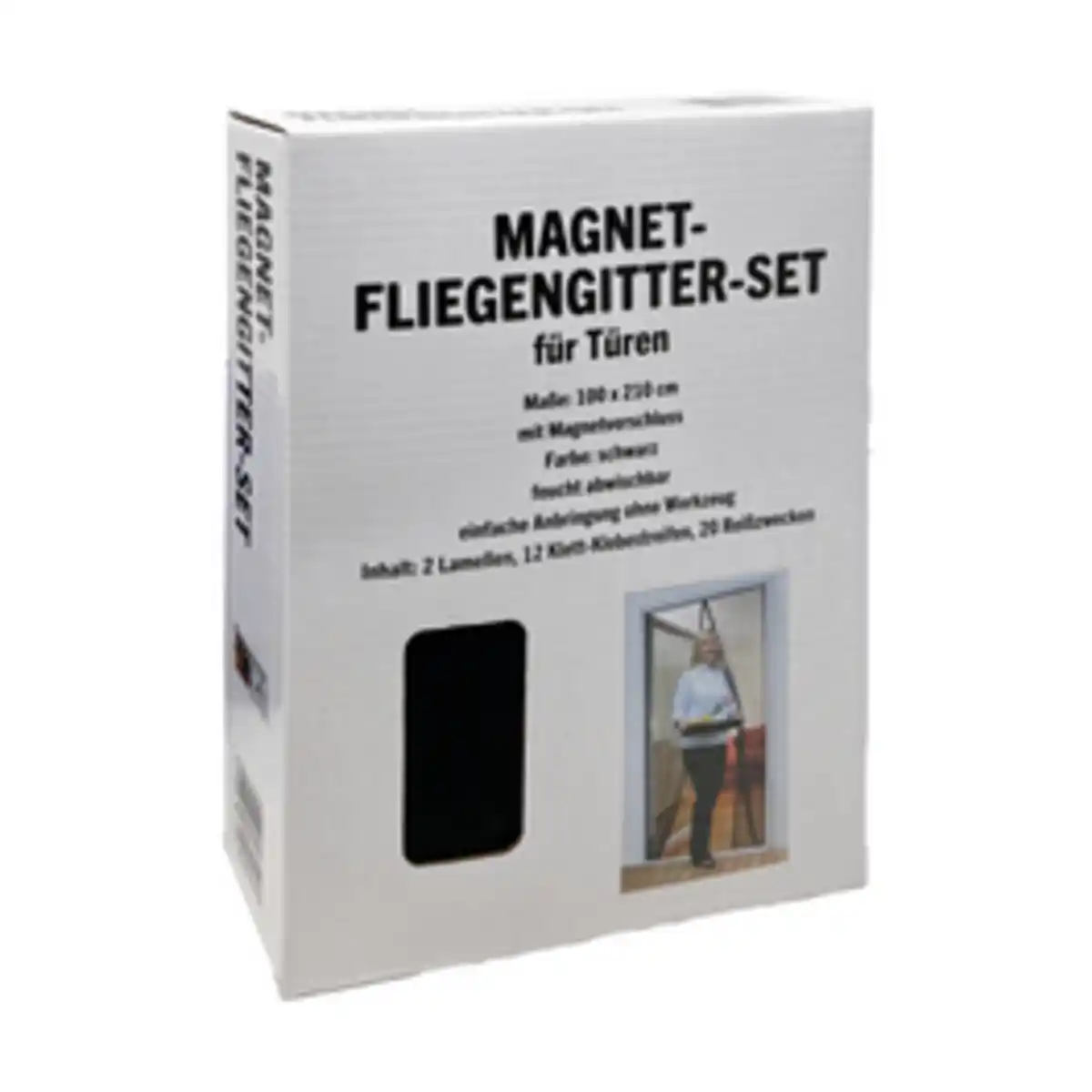 Bild 1 von Fliegengitter Türvorhang, BxH: 100 x 210 cm, magnetisch, schwarz