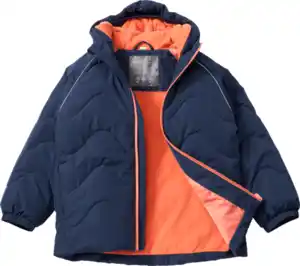 PUSBLU Winterjacke mit Raglanärmeln, blau & orange, Gr. 122/128, 1 St