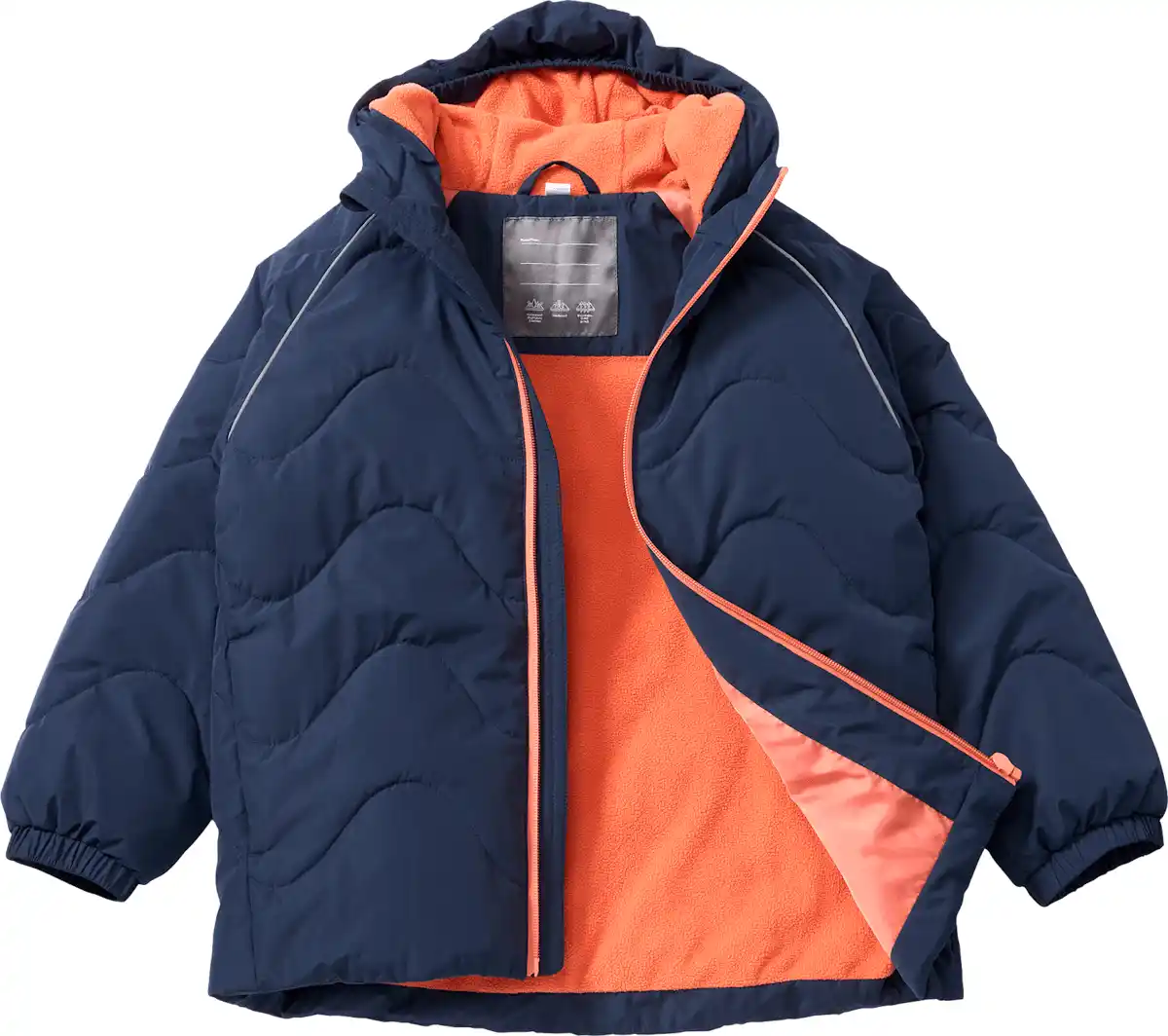Bild 1 von PUSBLU Winterjacke mit Raglanärmeln, blau & orange, Gr. 122/128, 1 St