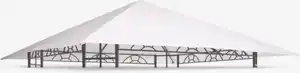 Pavillondach LOFOTEN B3xL3m weiß