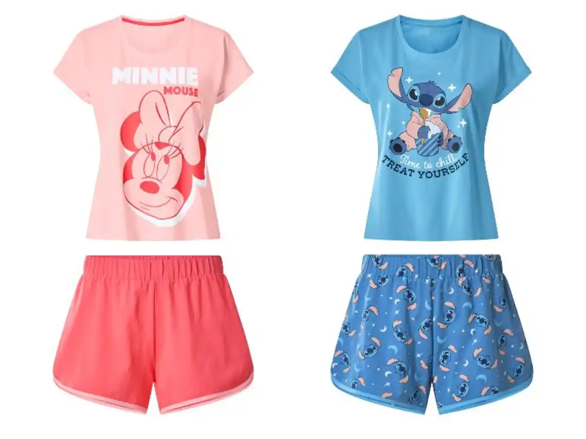 Bild 3 von Damen Pyjama »Minnie Maus / Stitch«