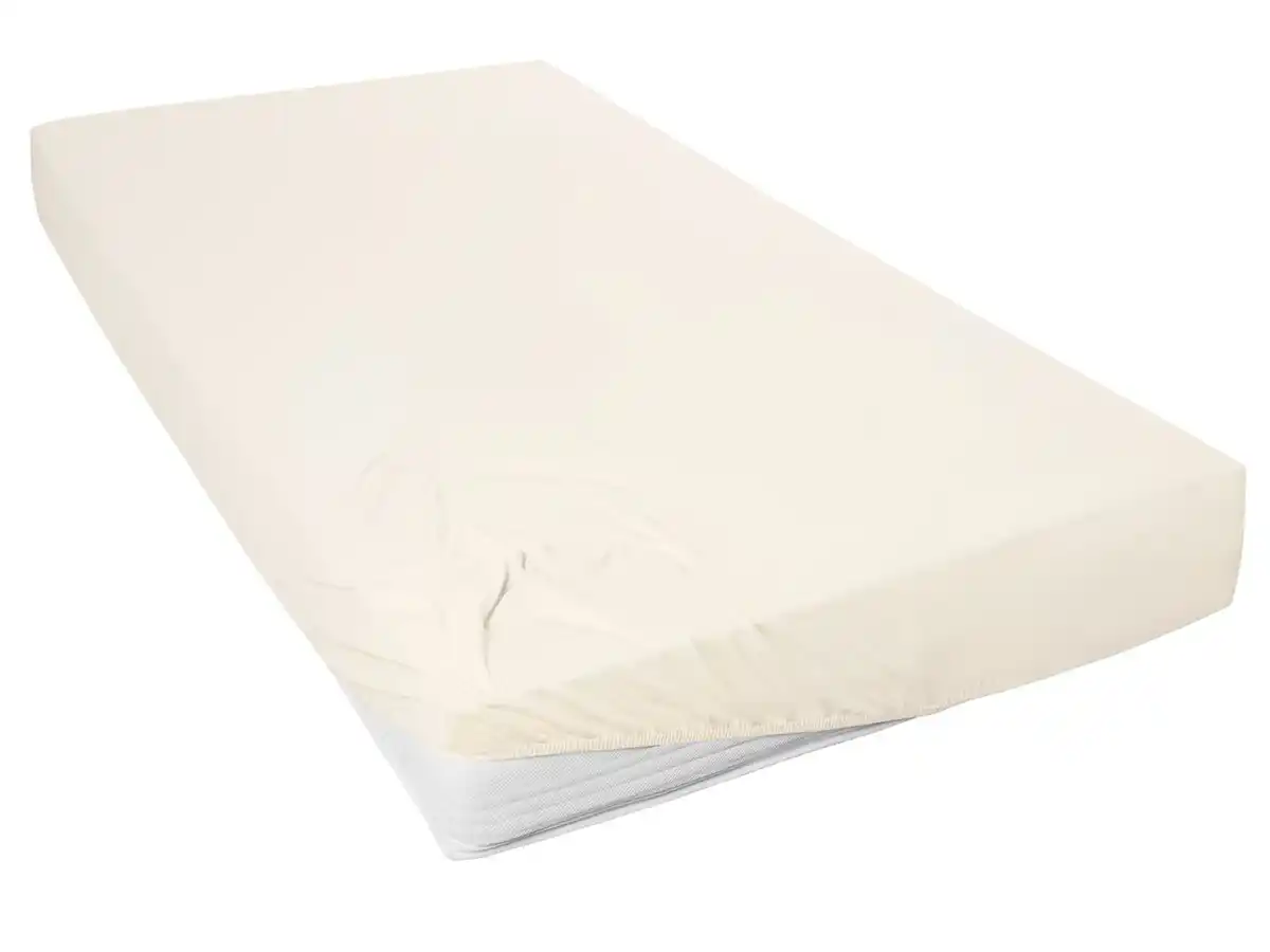 Bild 1 von PRIMERA Mako-Feinjersey Spannbetttuch (Ecru, 90 - 100 x 200 cm)