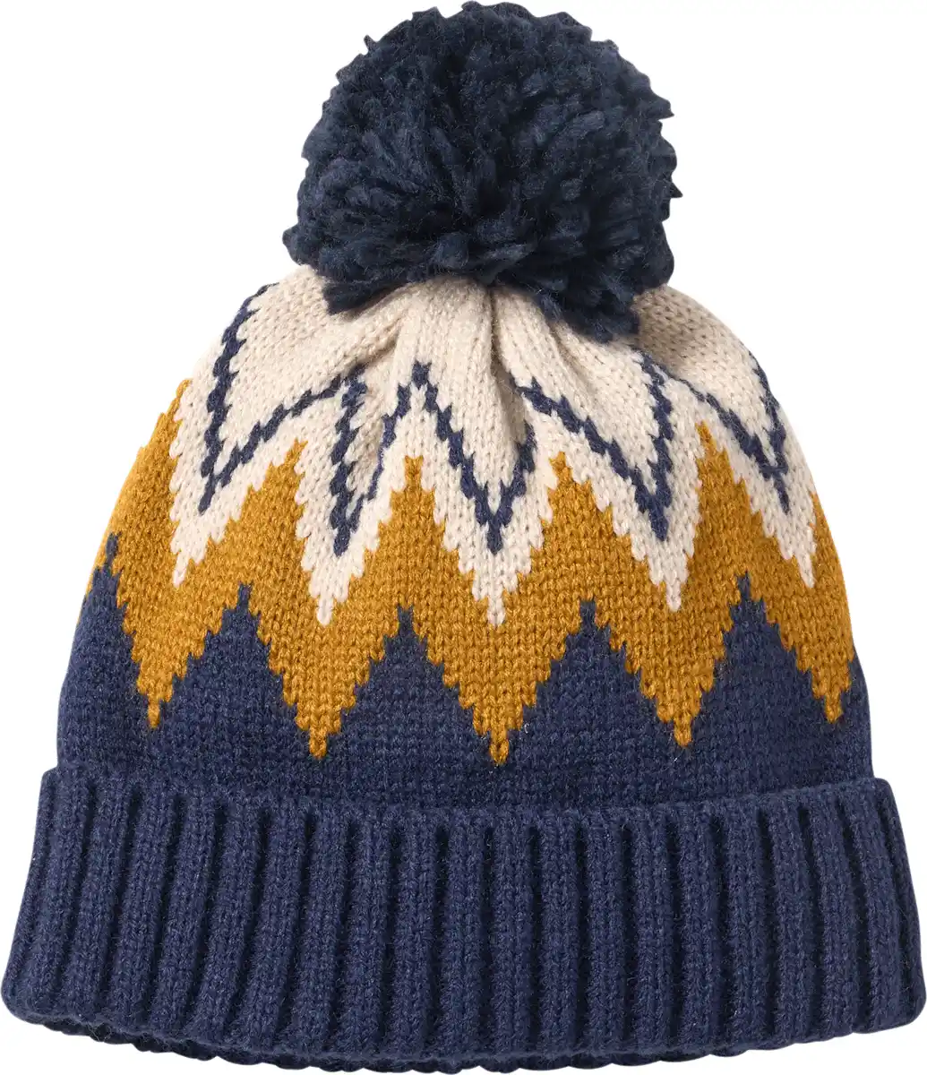 Bild 1 von PUSBLU Strickmütze mit Norweger-Muster, blau & weiß, Gr. 48/49, 1 St
