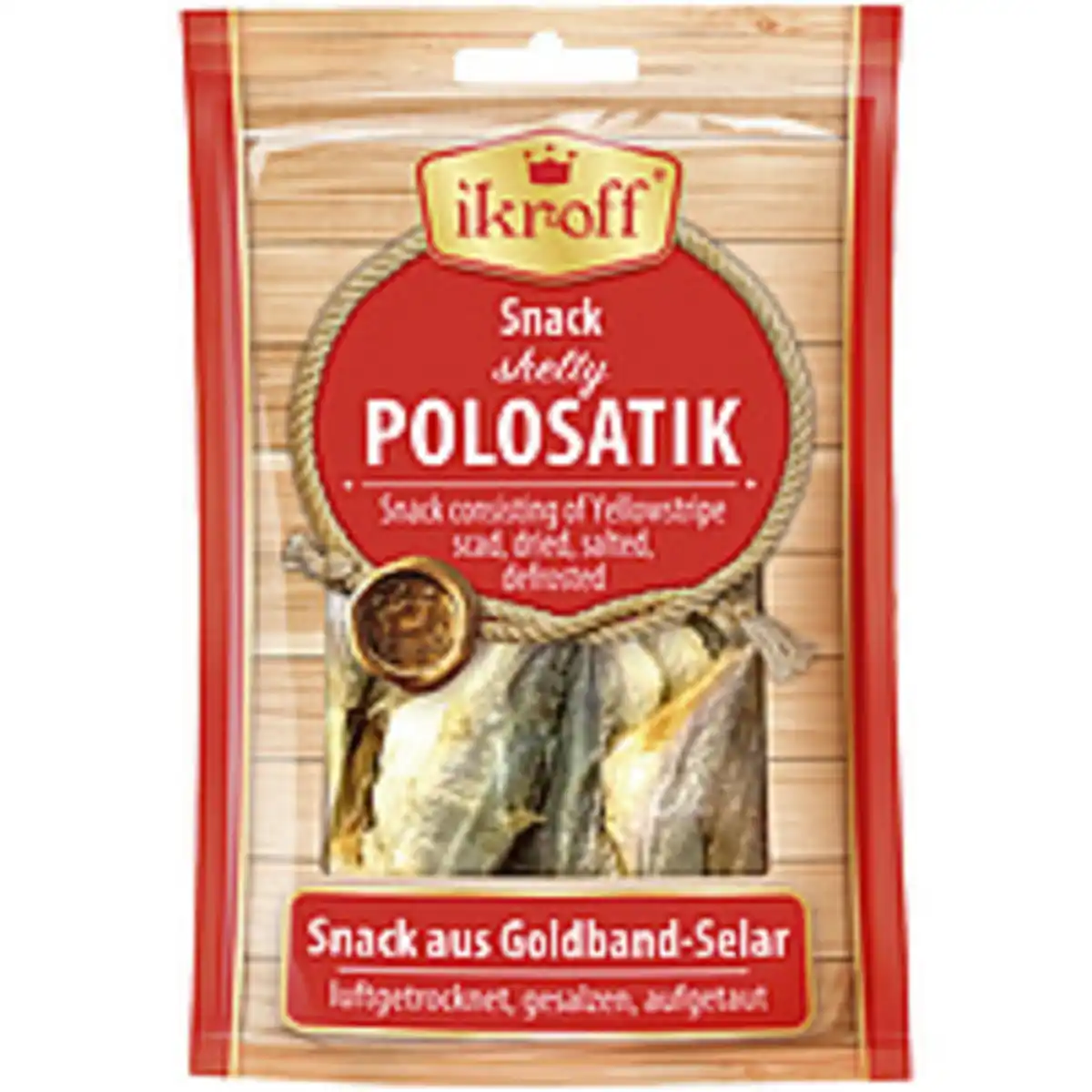 Bild 1 von "IKROFF" Snack aus Goldband-Selar, luftgetrocknet, gesalzen,...