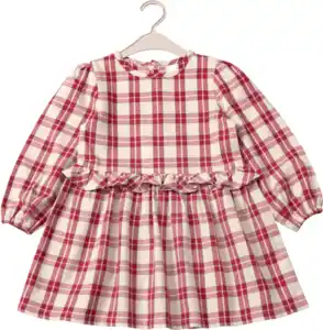 ALANA Kleid aus Flanell mit Karo-Muster, rot, Gr. 104, 1 St
